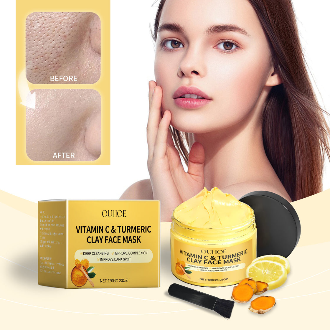 Vitamin C Turmeric Oil Mud Mask Nourish Skin