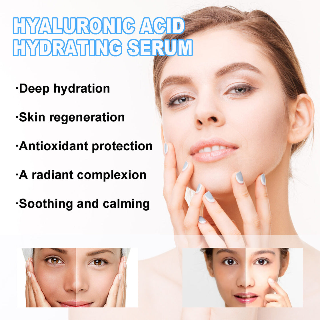 Hyaluronic Acid Skin Care Hydrating Anti-wrinkle Moisturizing Facial Skin