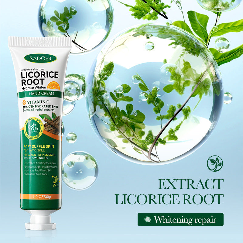 English SADOER Licorice Moisturizing Whitening Nourishing Hand Cream